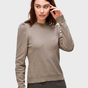 Puff Sleeve Cotton Cashmere Sweater
